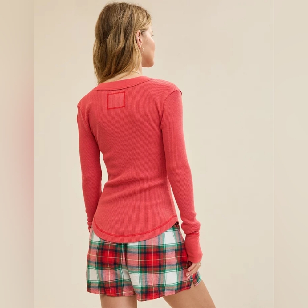 Aerie Essential Henley Layering T Shirt - Picture 2 of 8